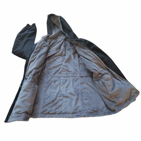 Free Country Black & Gray Reversible Fur Jacket. Size Large - Picture 4 of 10